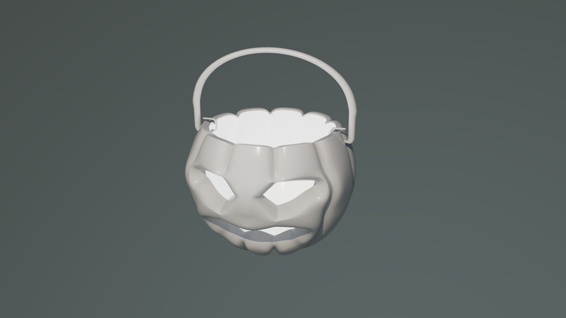 Halloween Pumpkin LOW POLY Low-poly 3D model_3