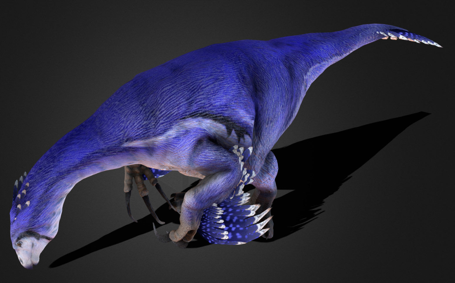 Therizinosaurus Low-poly 3D model_4