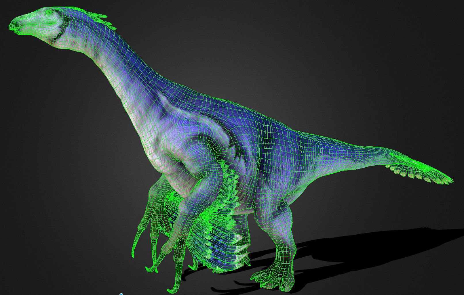 Therizinosaurus Low-poly 3D model_1