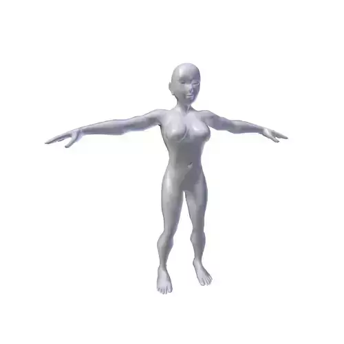 Anime Woman 1 61m basemesh