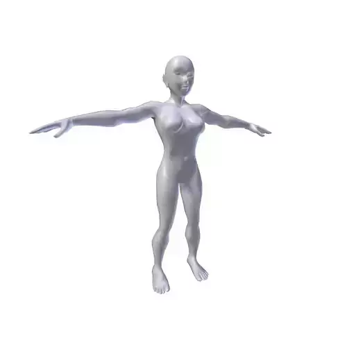 Anime Woman 1 74m basemesh