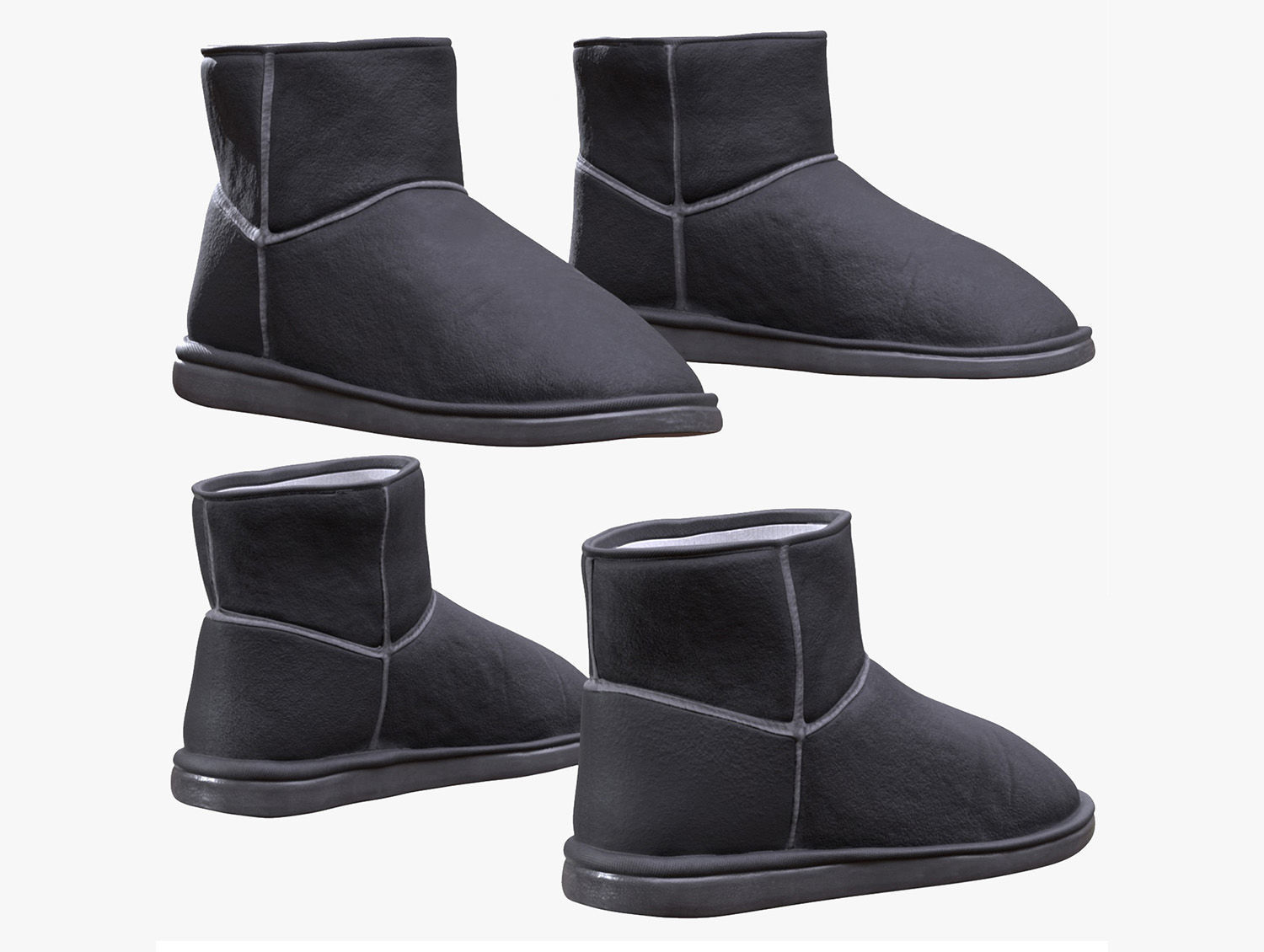 Boots 163 - All MH Bodies - UE5 Skeletons - Rigged Low-poly 3D model_0