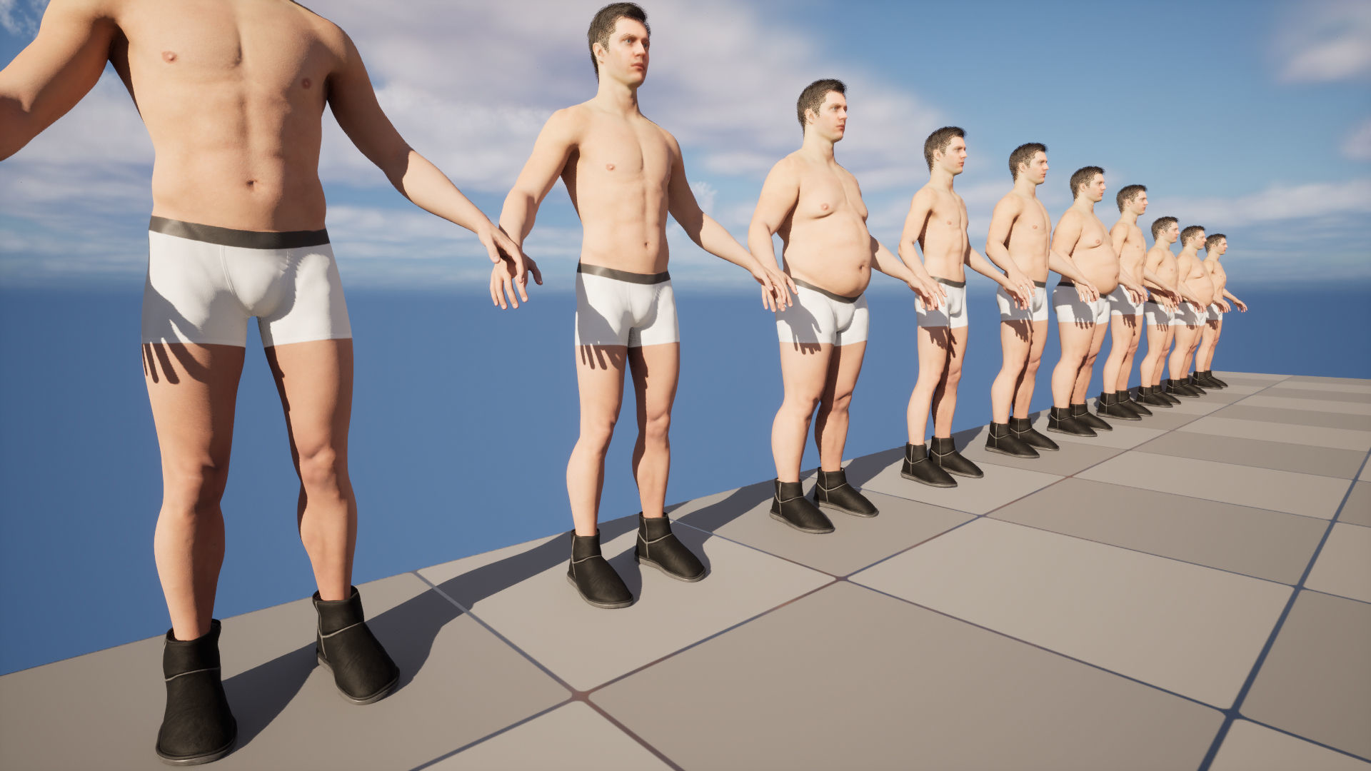 Boots 163 - All MH Bodies - UE5 Skeletons - Rigged Low-poly 3D model_13