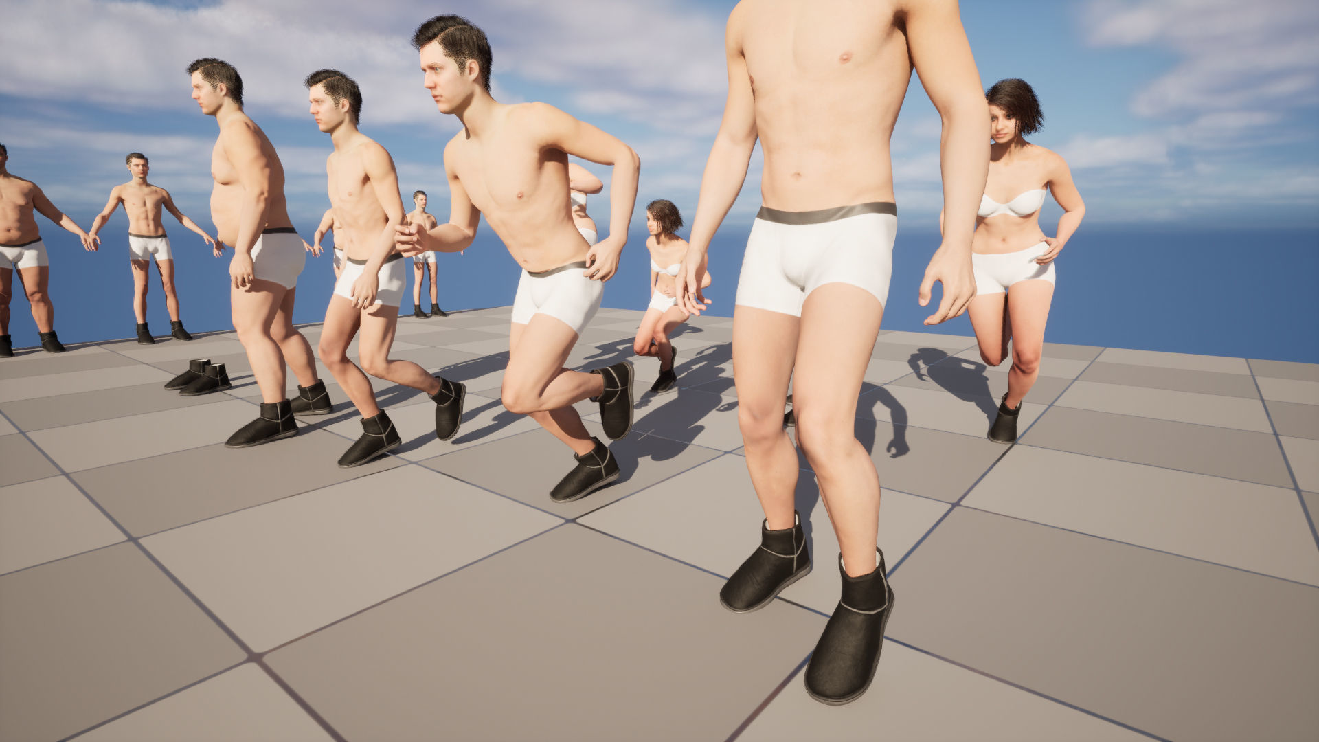 Boots 163 - All MH Bodies - UE5 Skeletons - Rigged Low-poly 3D model_12