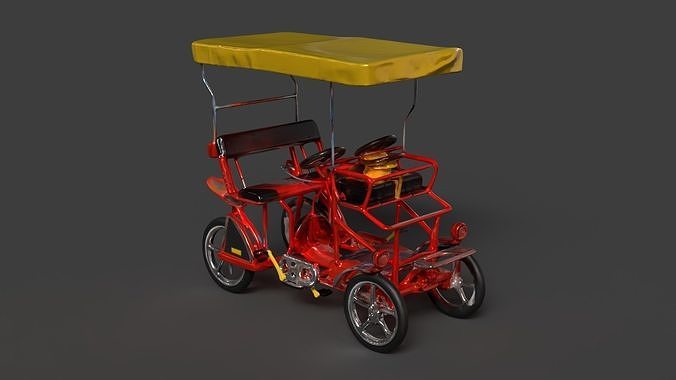 Surrey bike  Low-poly 3D model
