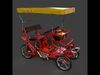 Surrey bike  Low-poly 3D model_1
