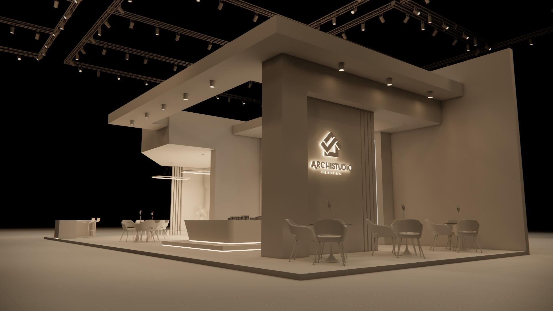 Real estate booth 20m x 8m 3D model 3D model_16