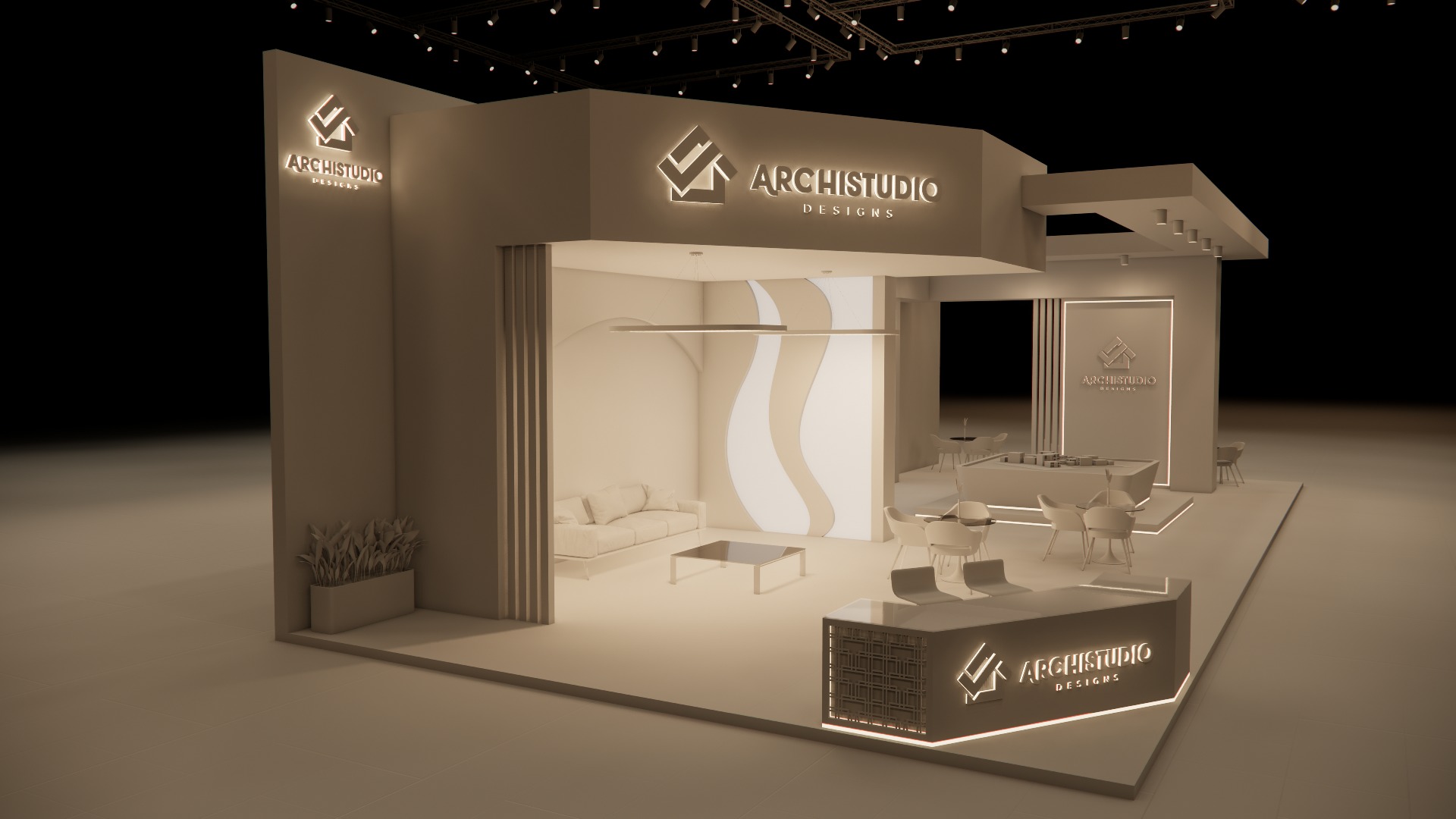 Real estate booth 20m x 8m 3D model 3D model_12
