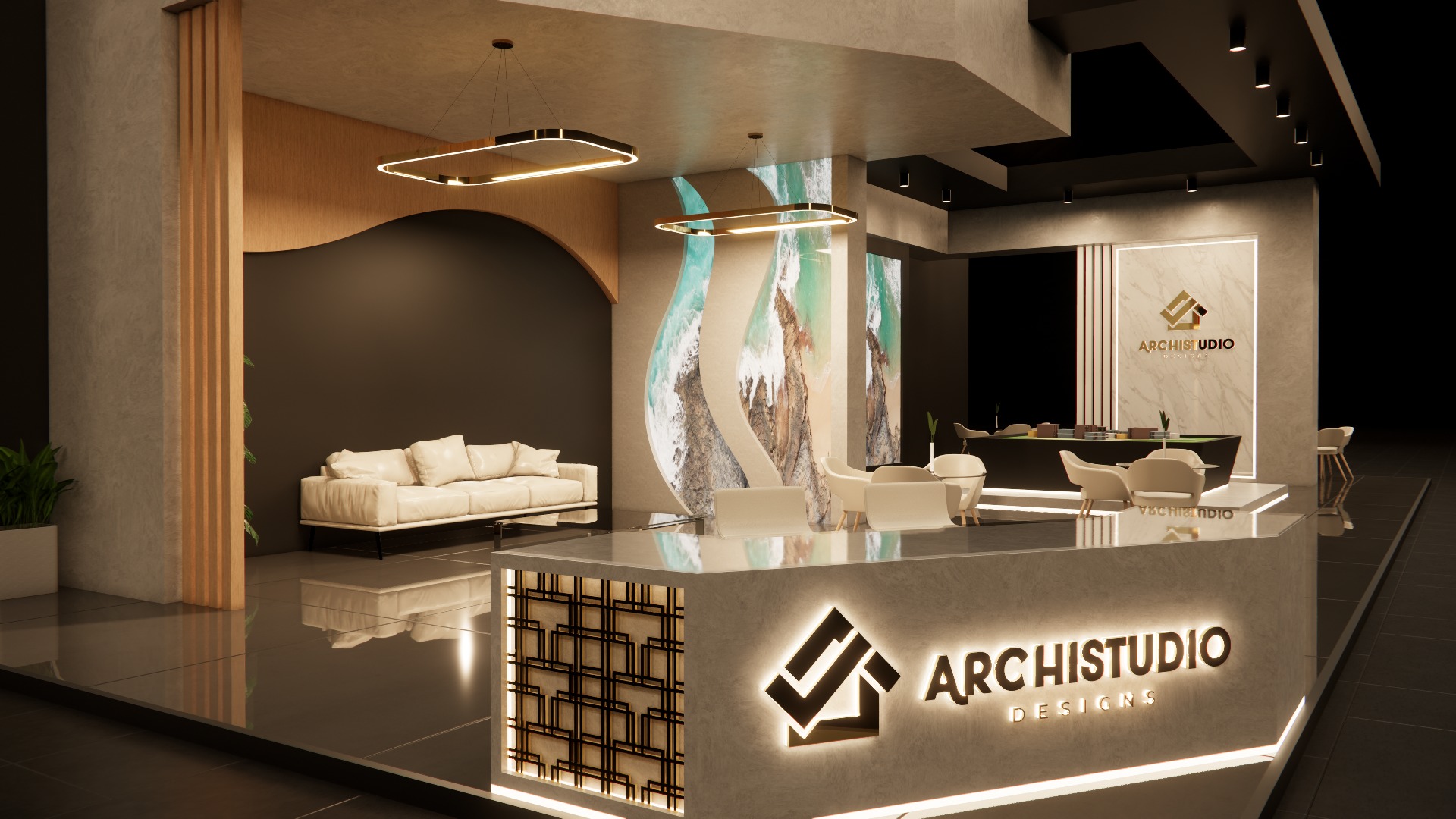 Real estate booth 20m x 8m 3D model 3D model_7