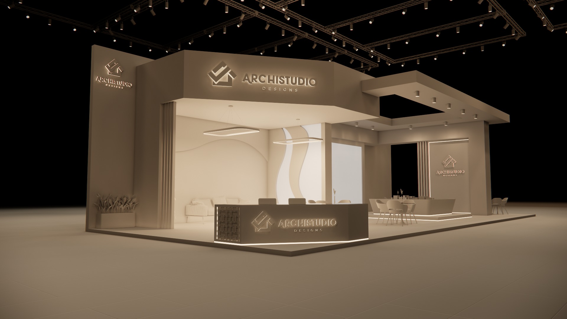 Real estate booth 20m x 8m 3D model 3D model_17