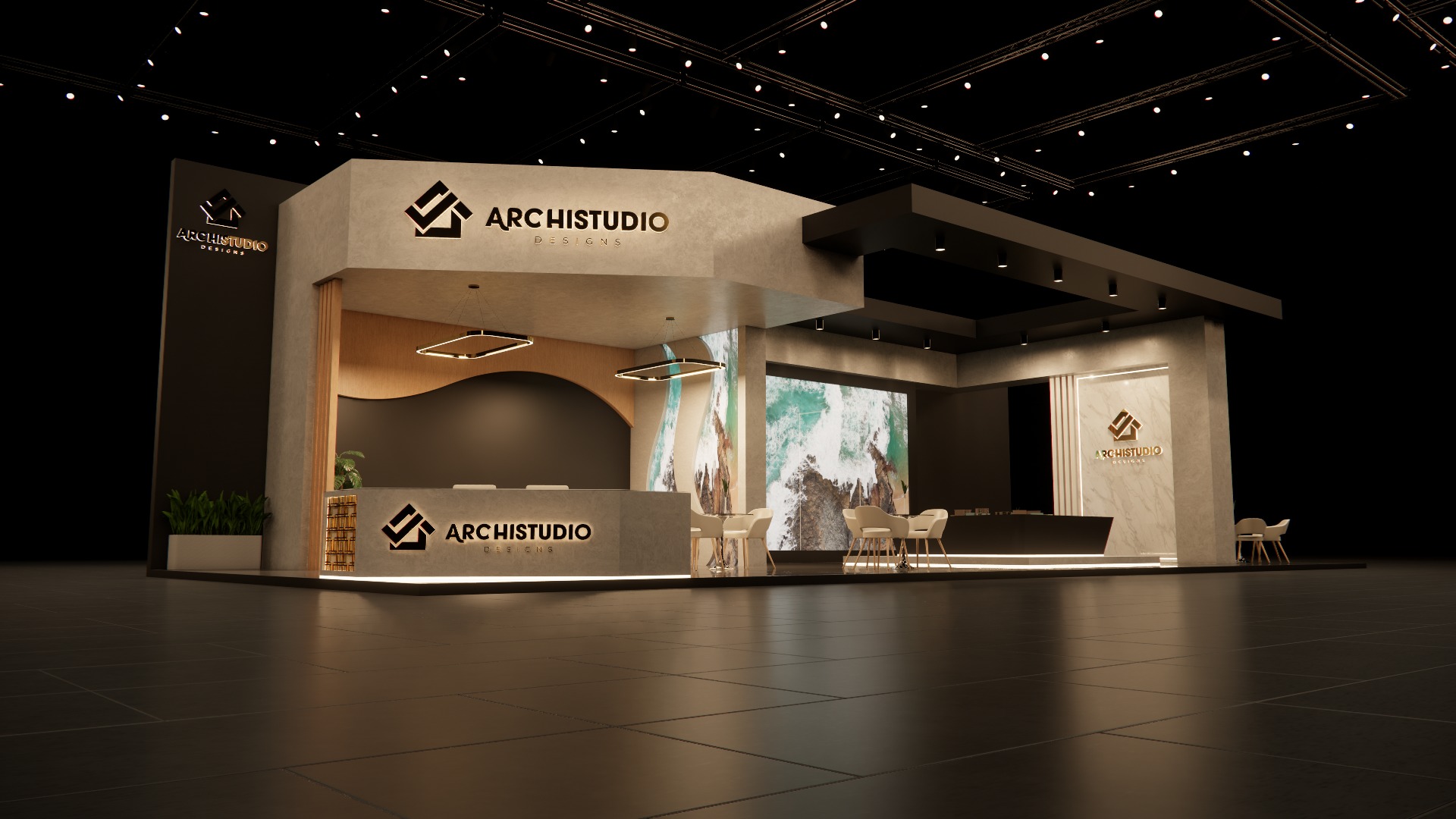 Real estate booth 20m x 8m 3D model 3D model_10