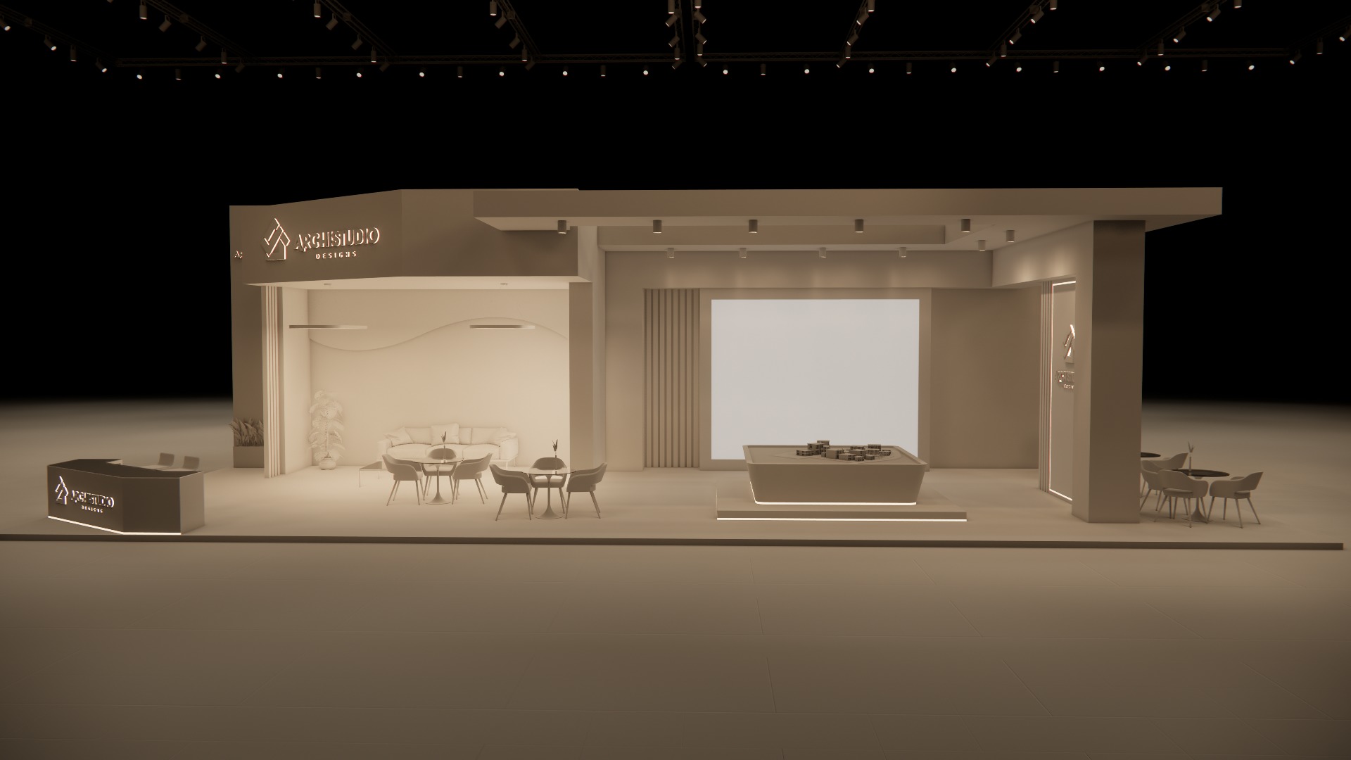 Real estate booth 20m x 8m 3D model 3D model_13