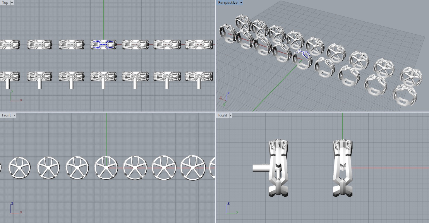 Wedding Chains ring all sizes R49 3D print model_3