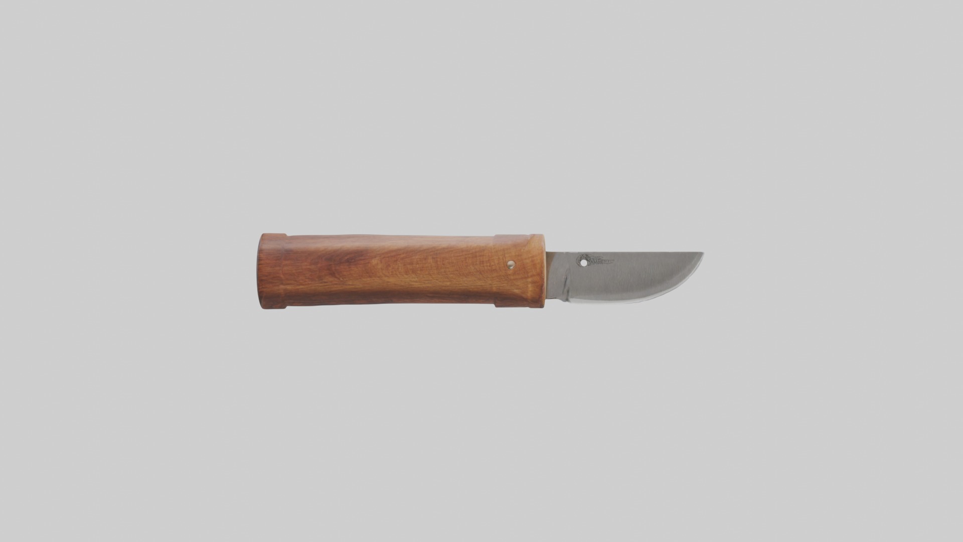 Wooden Knife Handle Low-poly 3D model_6