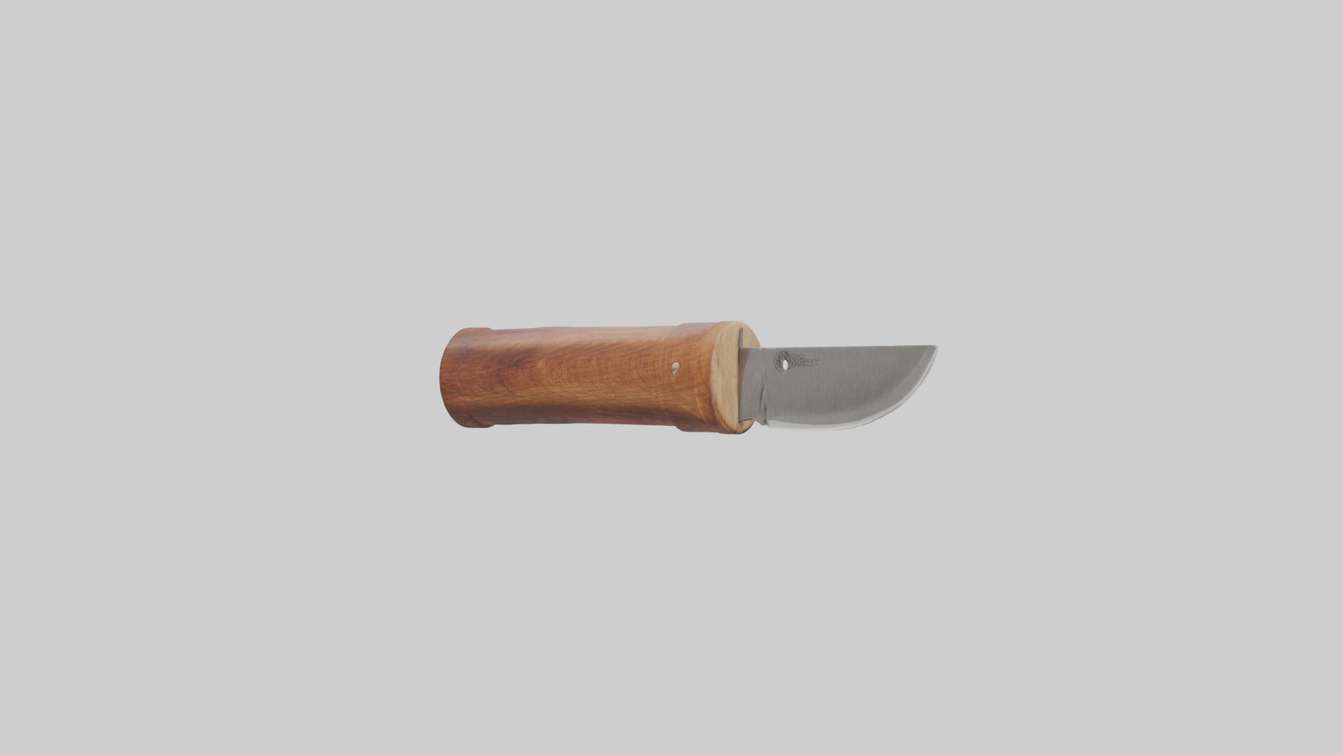 Wooden Knife Handle Low-poly 3D model_1