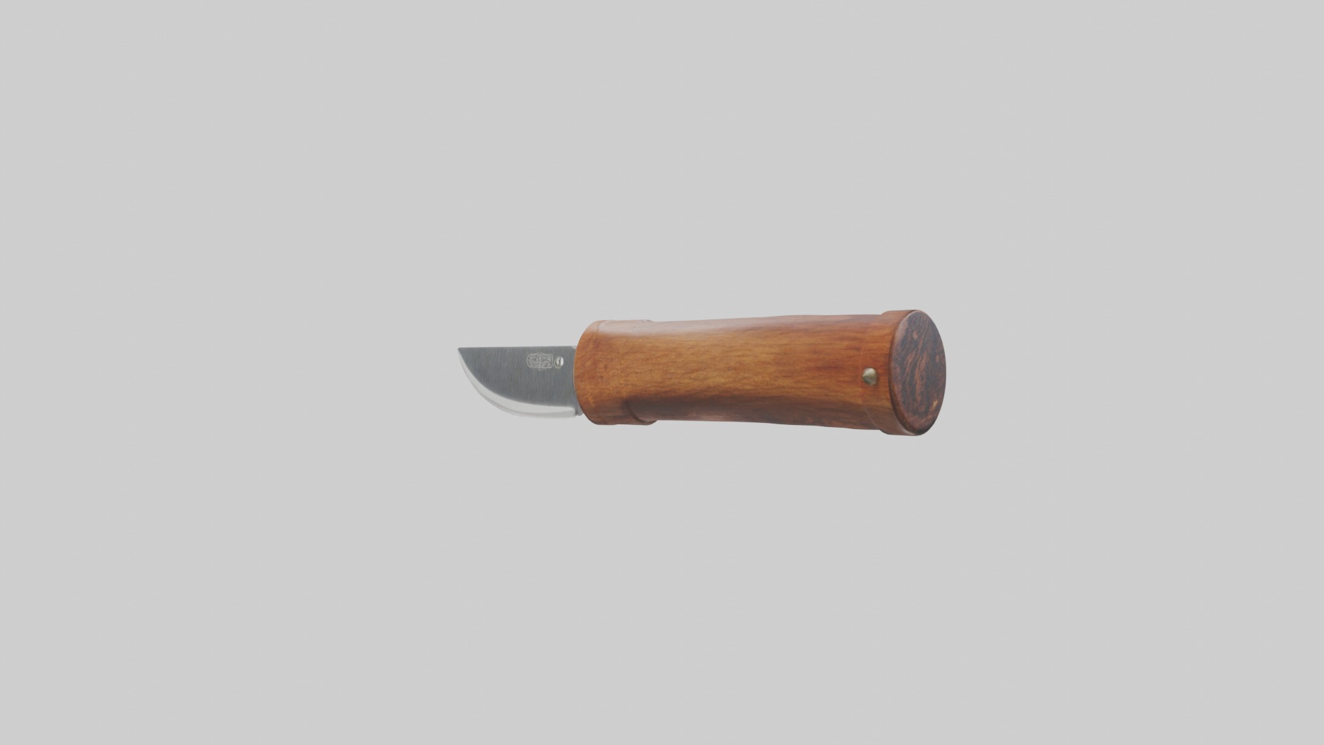 Wooden Knife Handle Low-poly 3D model_5