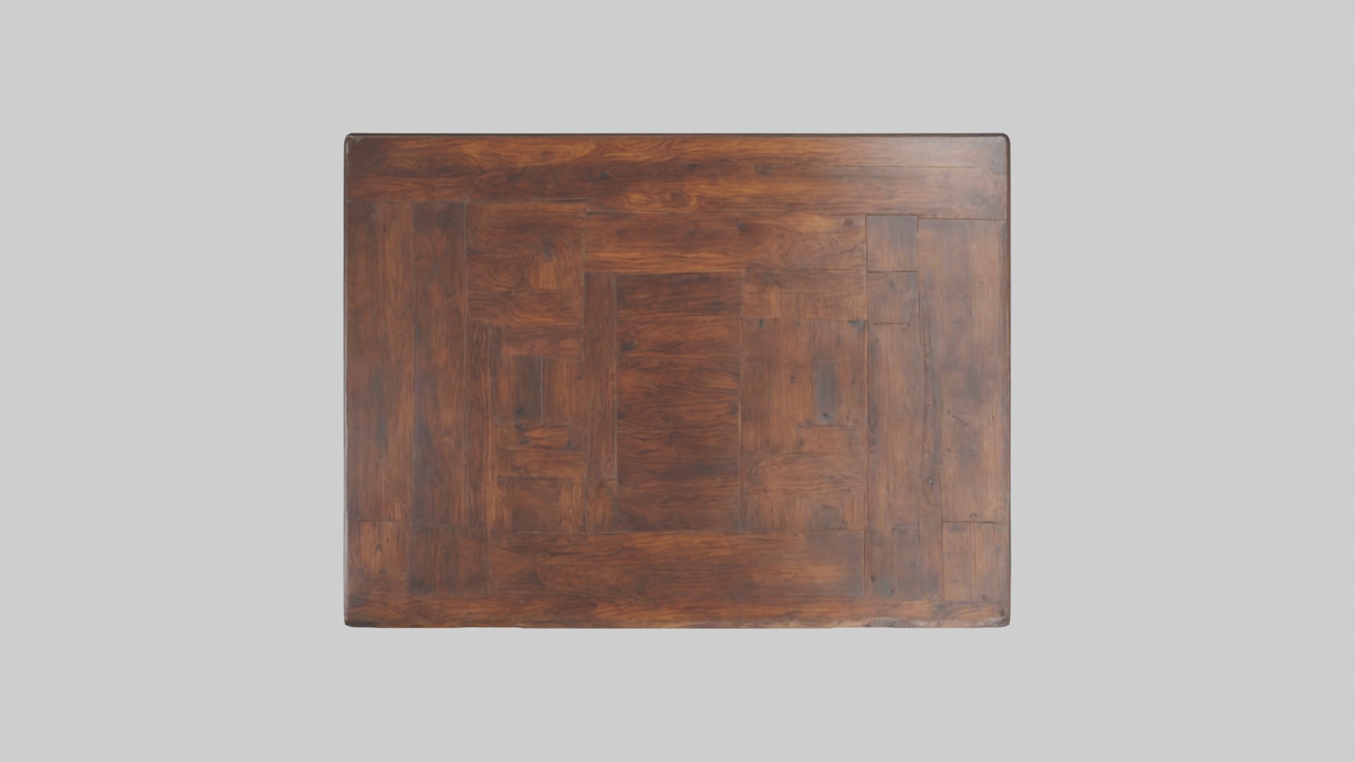 Wooden coffee table Low-poly 3D model_8