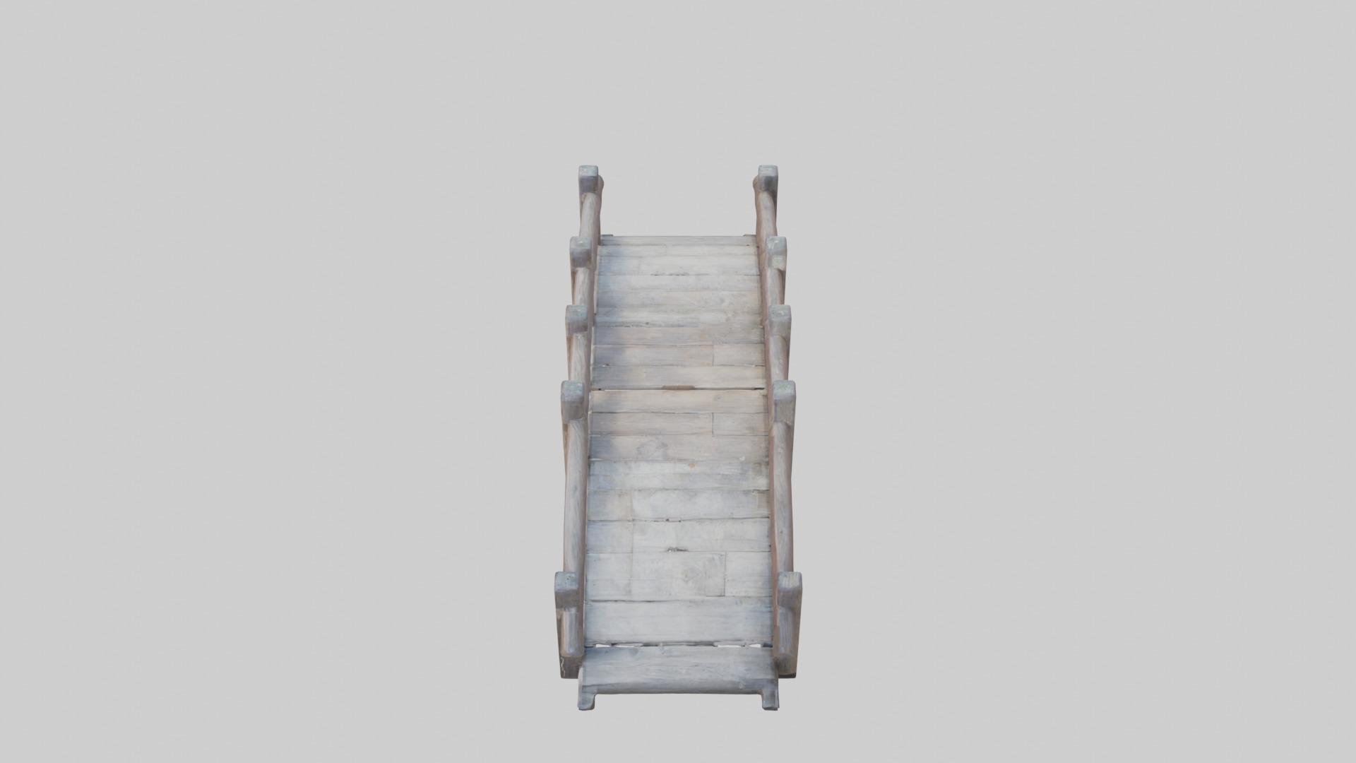 Wooden Bridge Low-poly 3D model_11