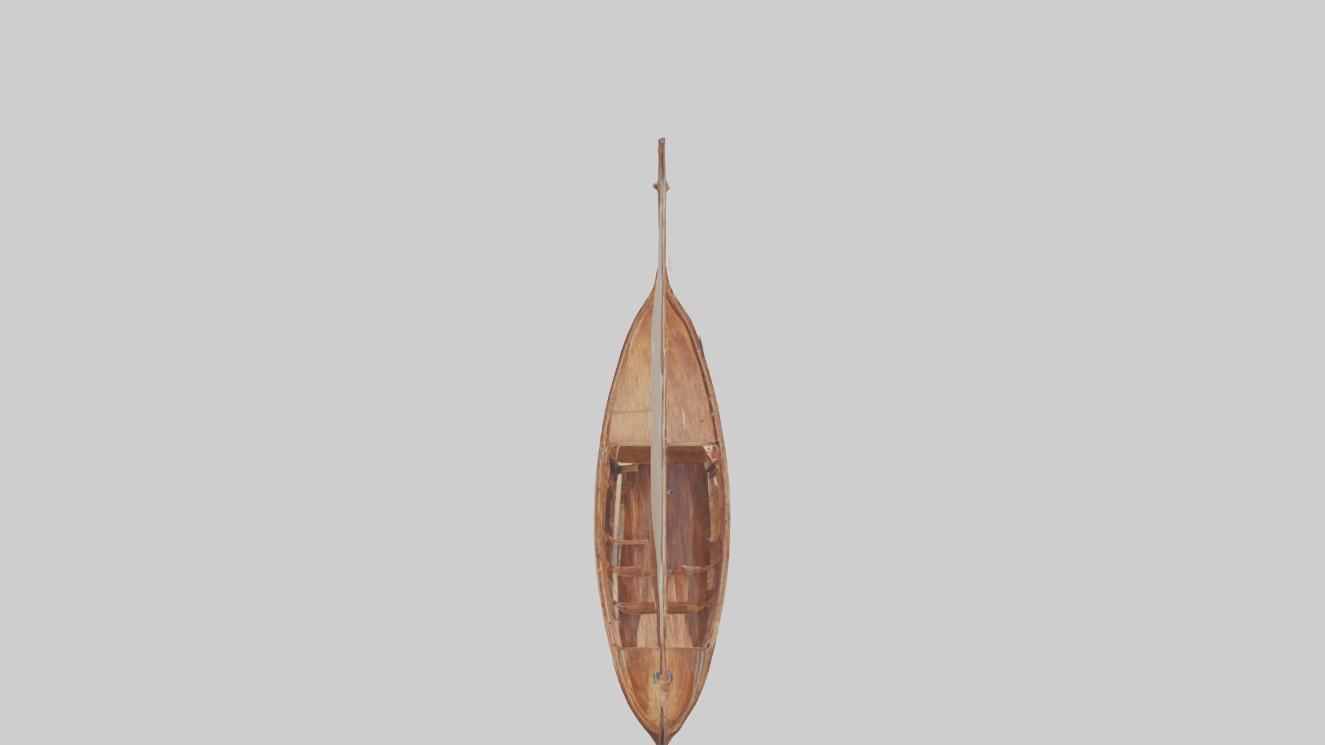 Wooden Boat Low-poly 3D model_12