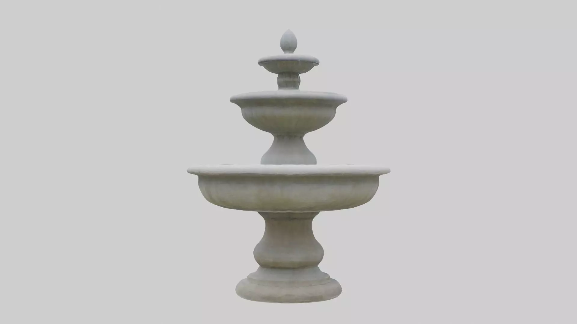 Stone fountain Low-poly 3D model_0