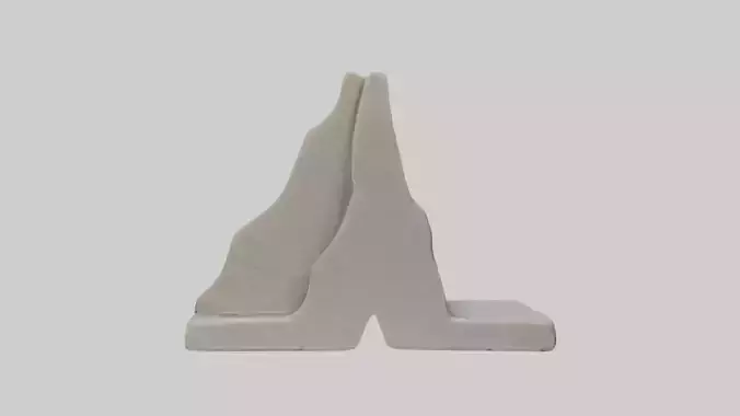 Stone bookend Low-poly 3D model