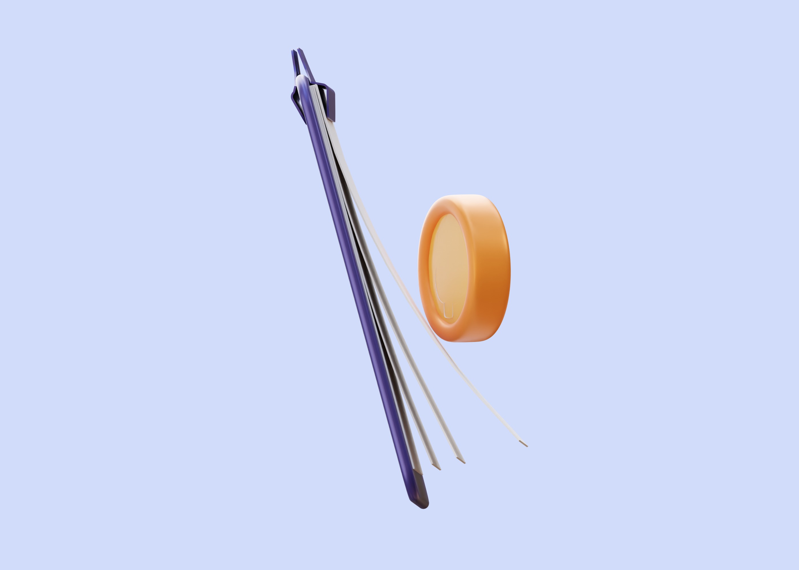 Finance Report 3D Illustration Low-poly 3D model_5