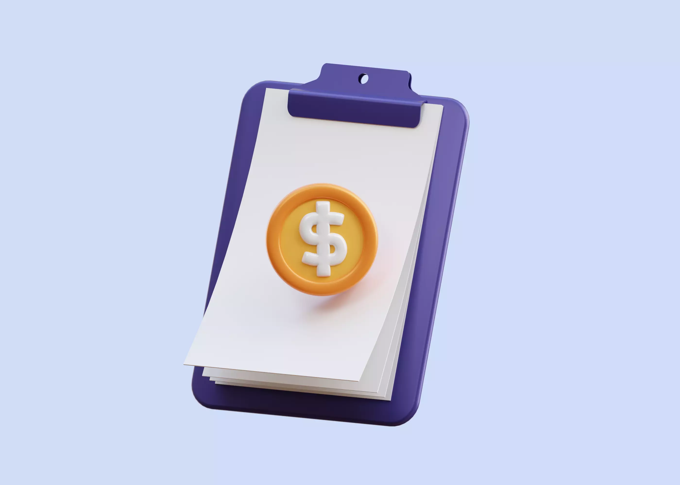 Finance Report 3D Illustration Low-poly 3D model_0