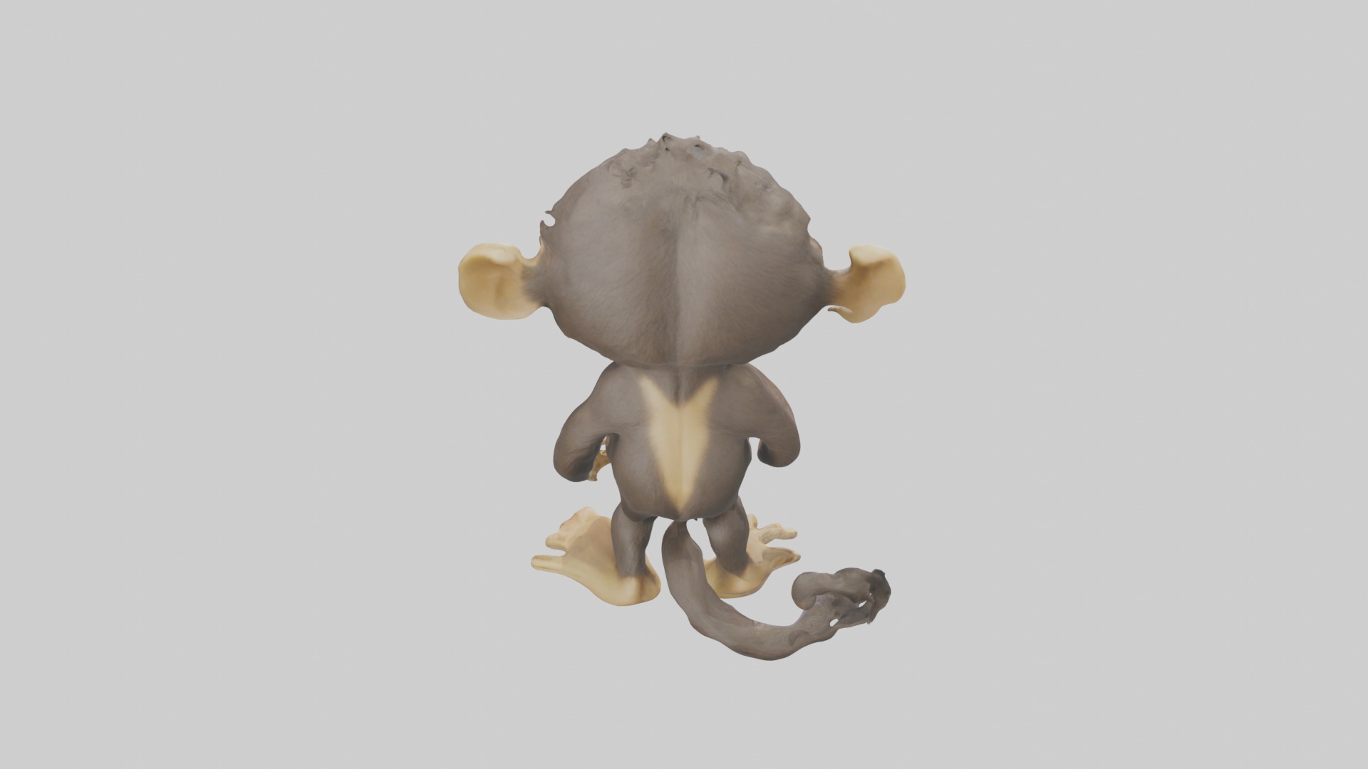 Standing Monkey Model Low-poly 3D model_9