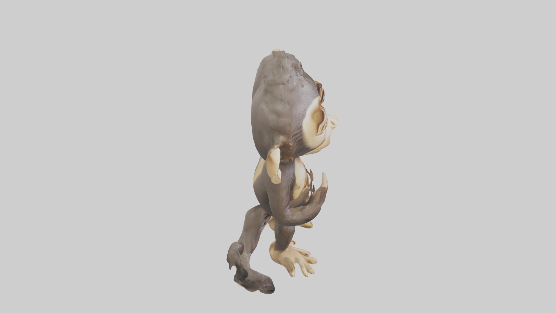 Standing Monkey Model Low-poly 3D model_12