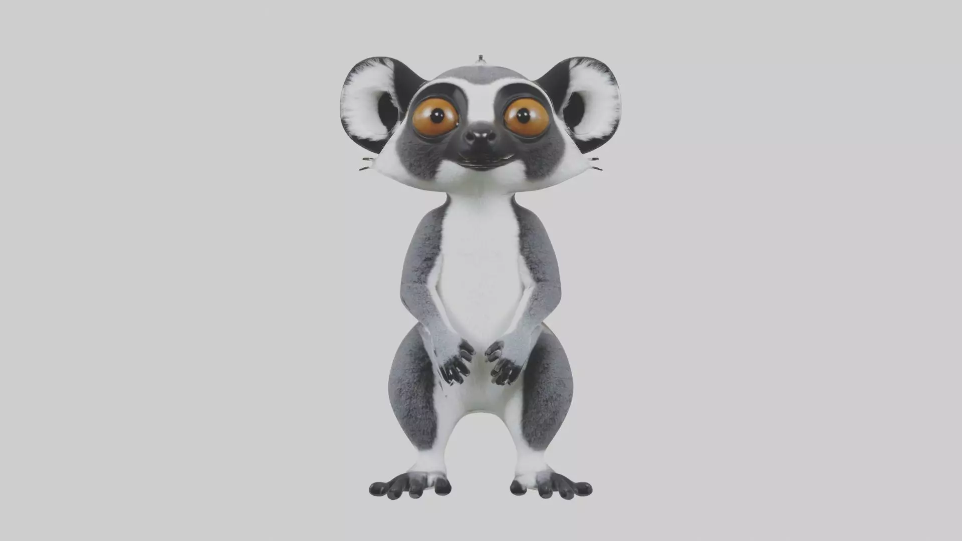 Standing Lemur Model Low-poly 3D model_0