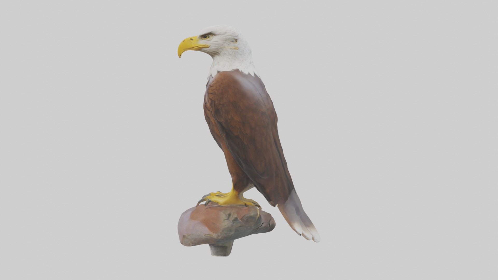 Standing Eagle Model Low-poly 3D model_6