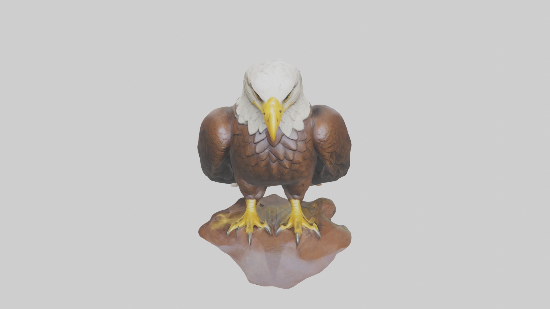 Standing Eagle Model Low-poly 3D model_10