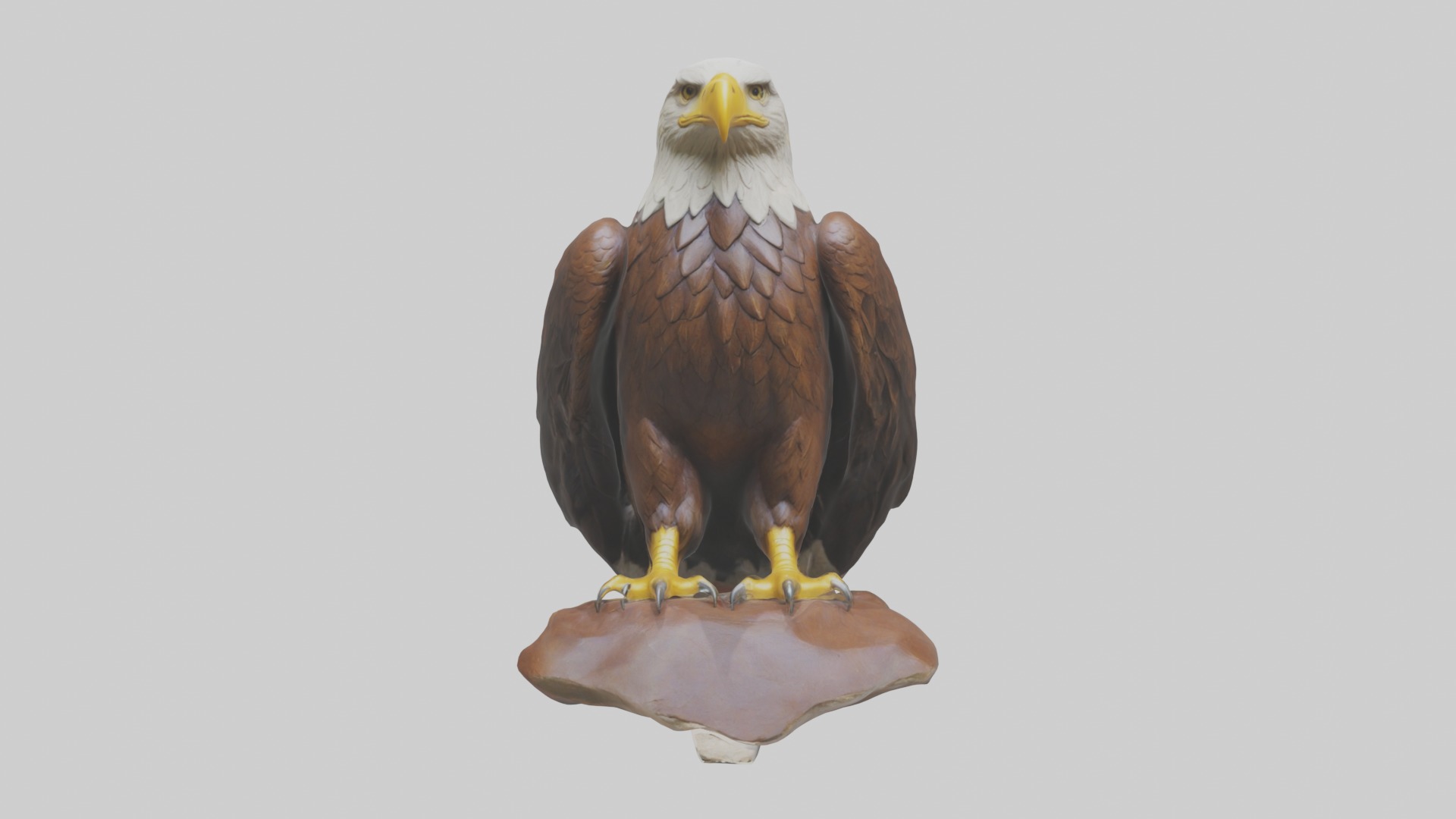 Standing Eagle Model Low-poly 3D model_4