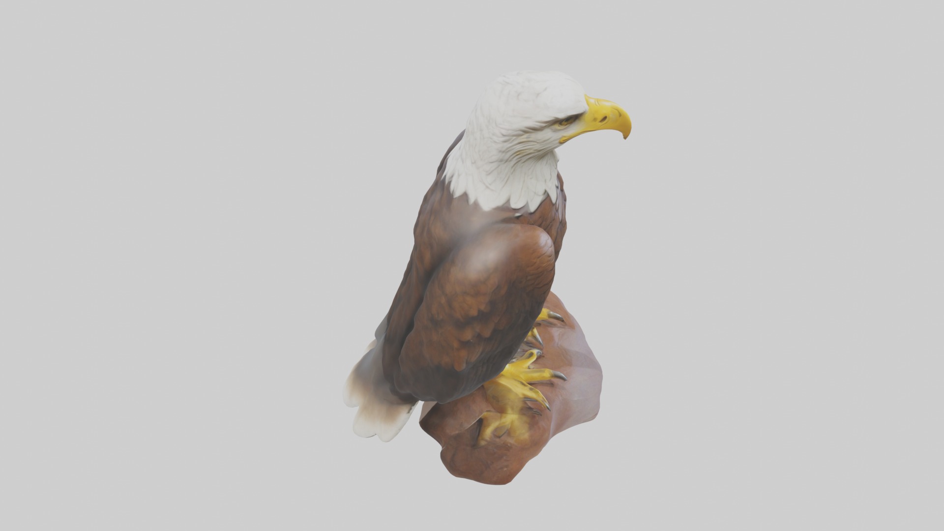 Standing Eagle Model Low-poly 3D model_12