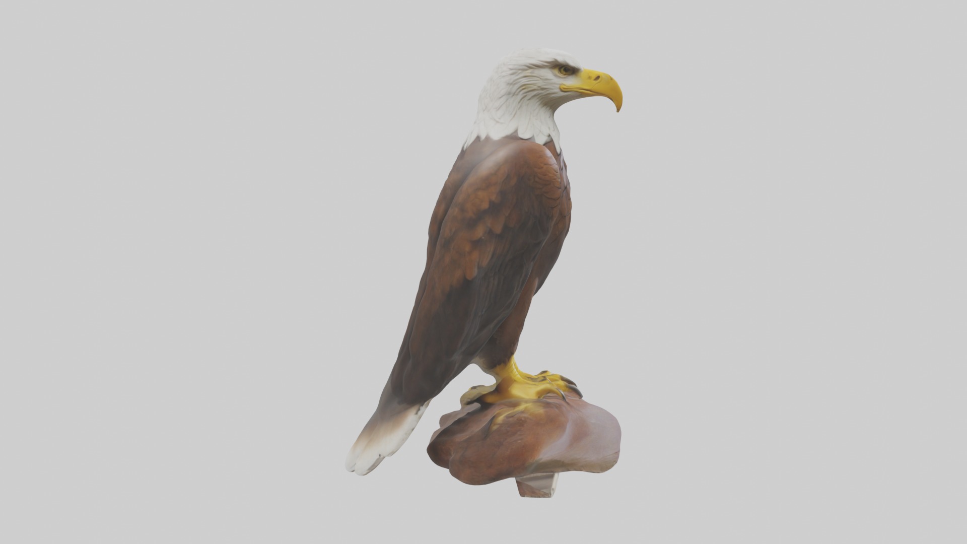 Standing Eagle Model Low-poly 3D model_7