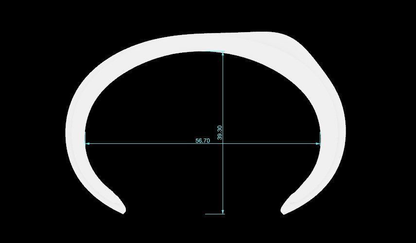 Small Bone Cuff Inspiration Tiffany 3D print model_8