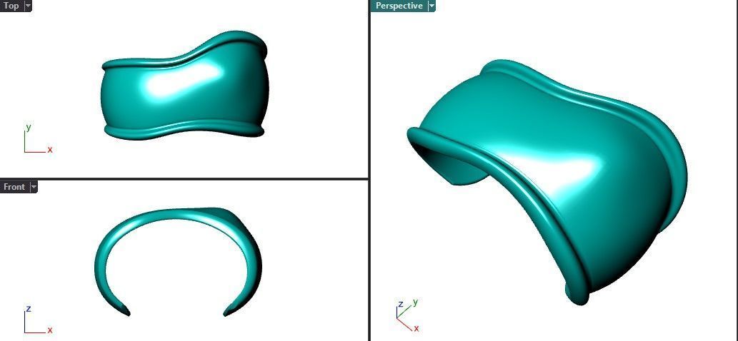 Small Bone Cuff Inspiration Tiffany 3D print model_9