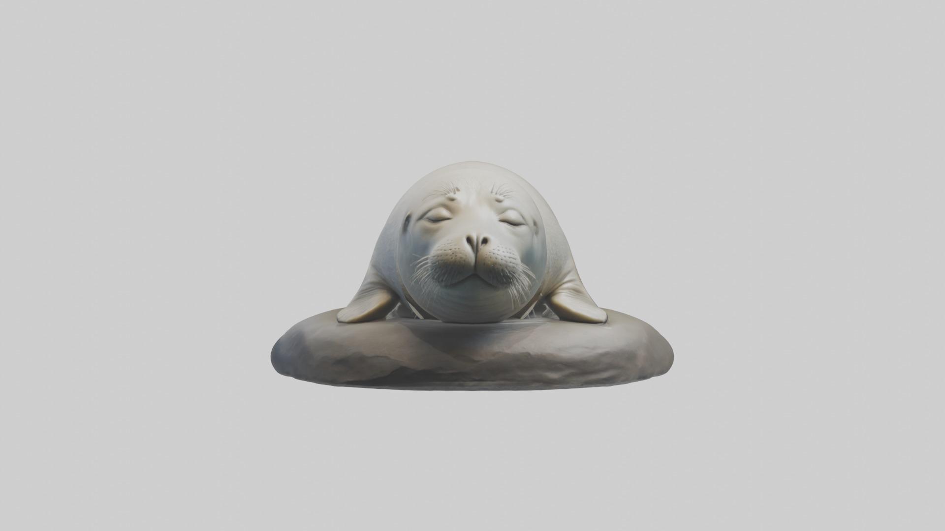 Sleeping Seal Model Low-poly 3D model_4