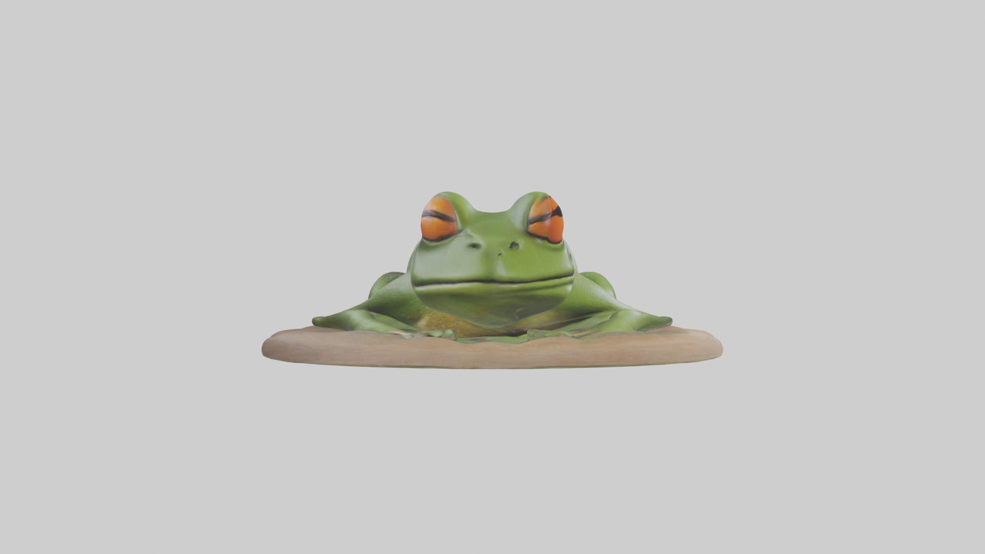 Sleeping Frog Model Low-poly 3D model_7