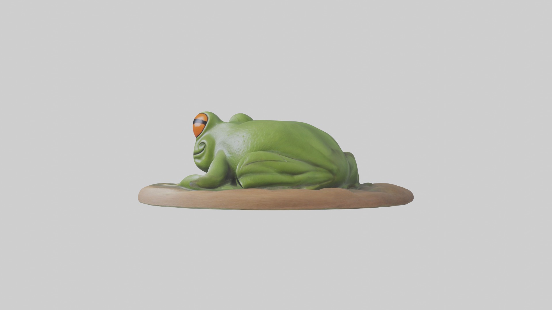 Sleeping Frog Model Low-poly 3D model_5