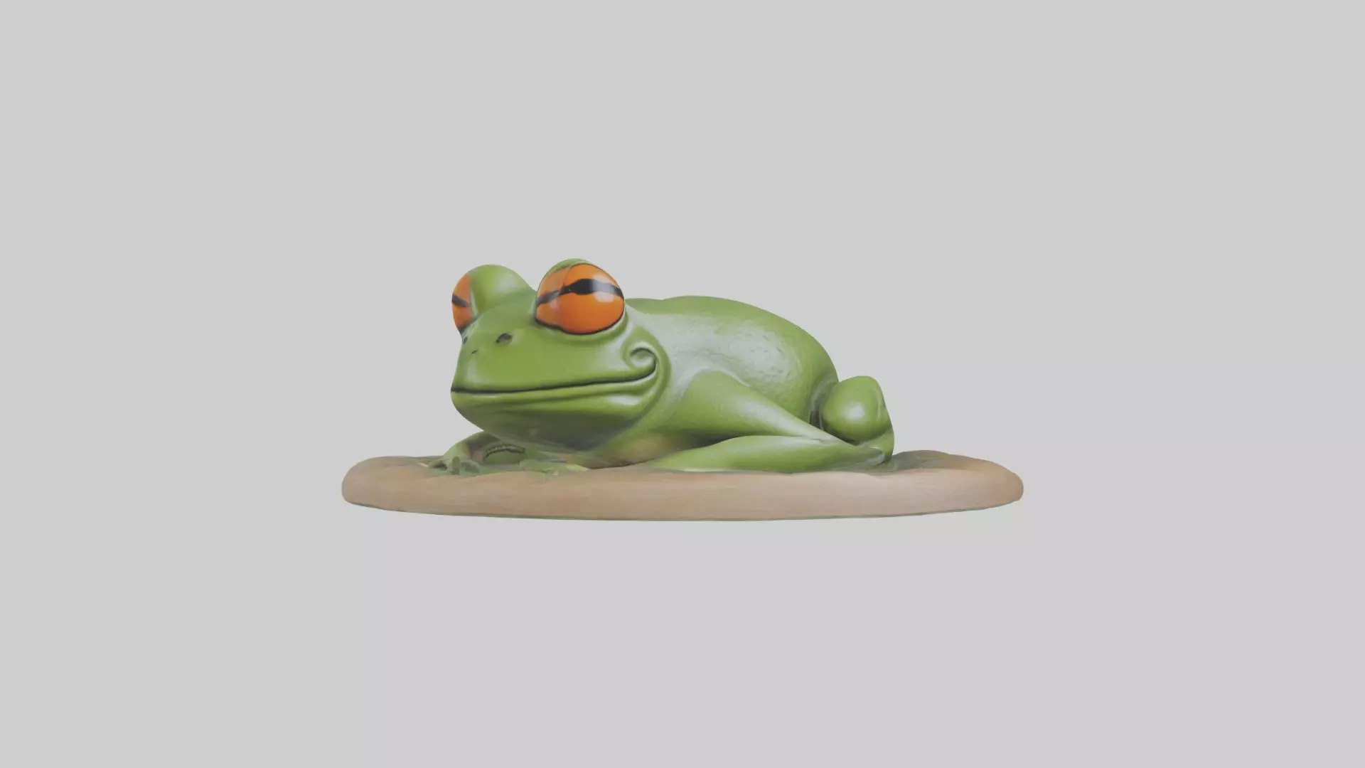 Sleeping Frog Model Low-poly 3D model_0