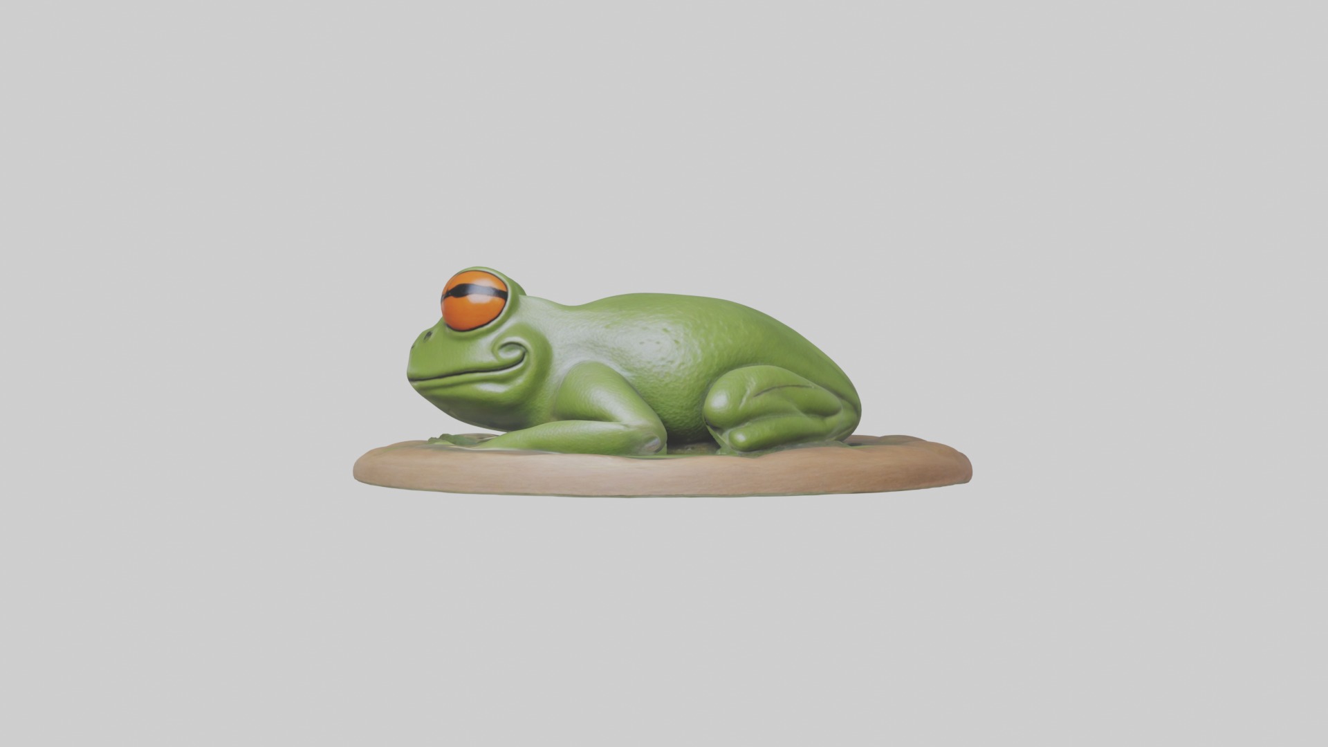 Sleeping Frog Model Low-poly 3D model_4