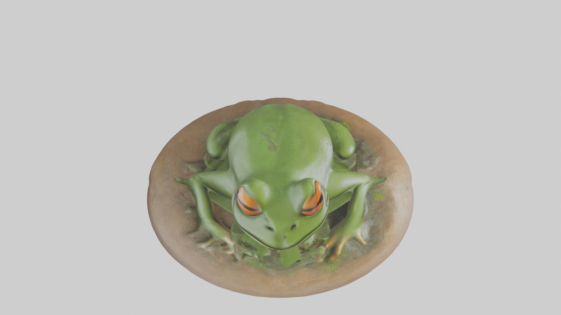 Sleeping Frog Model Low-poly 3D model_12