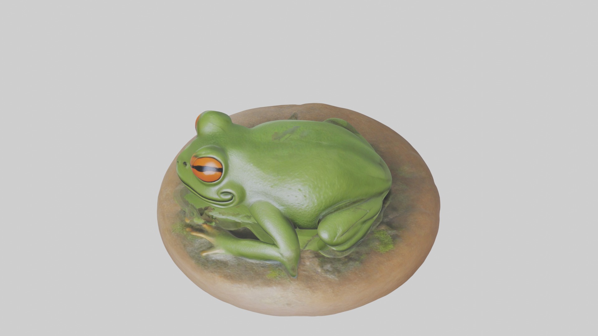 Sleeping Frog Model Low-poly 3D model_10