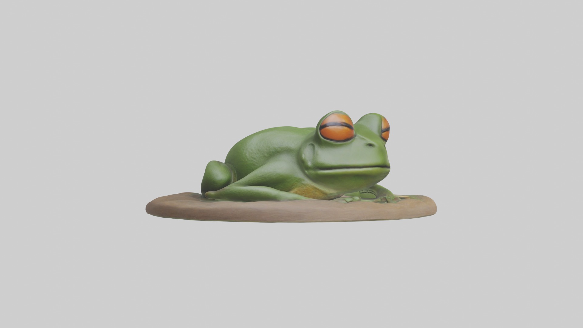 Sleeping Frog Model Low-poly 3D model_3