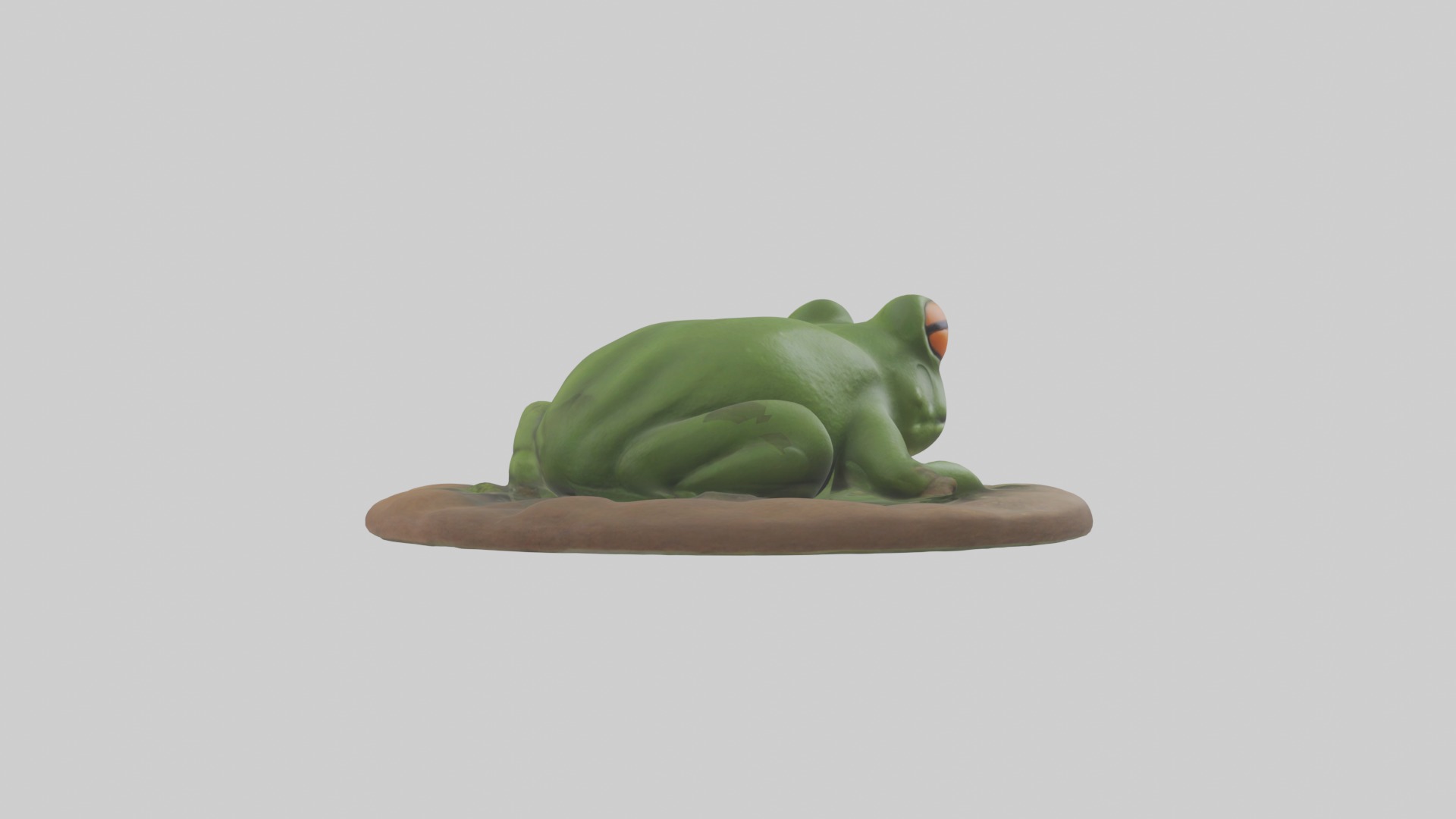 Sleeping Frog Model Low-poly 3D model_2