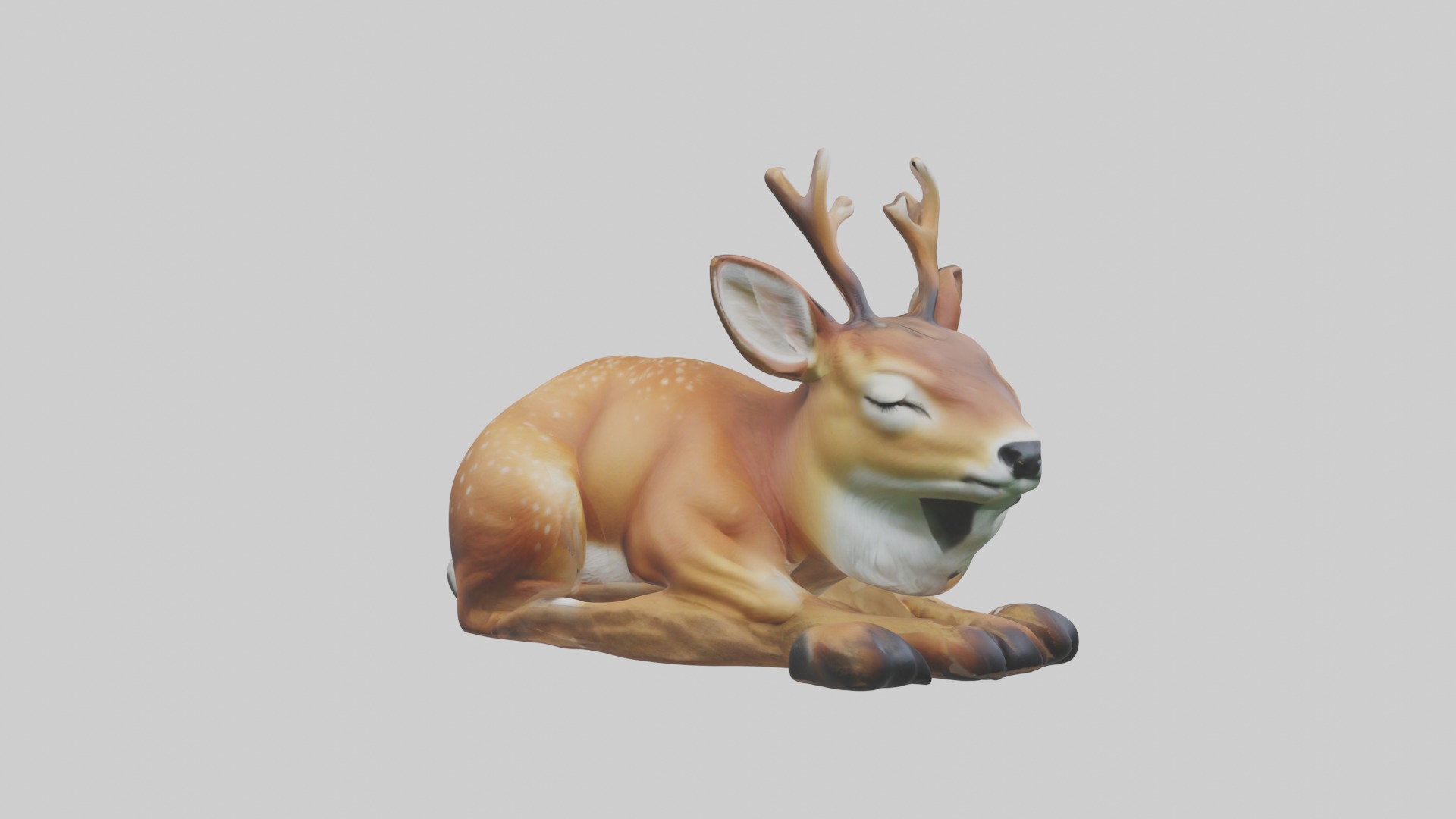 Sleeping Deer Model Low-poly 3D model_7
