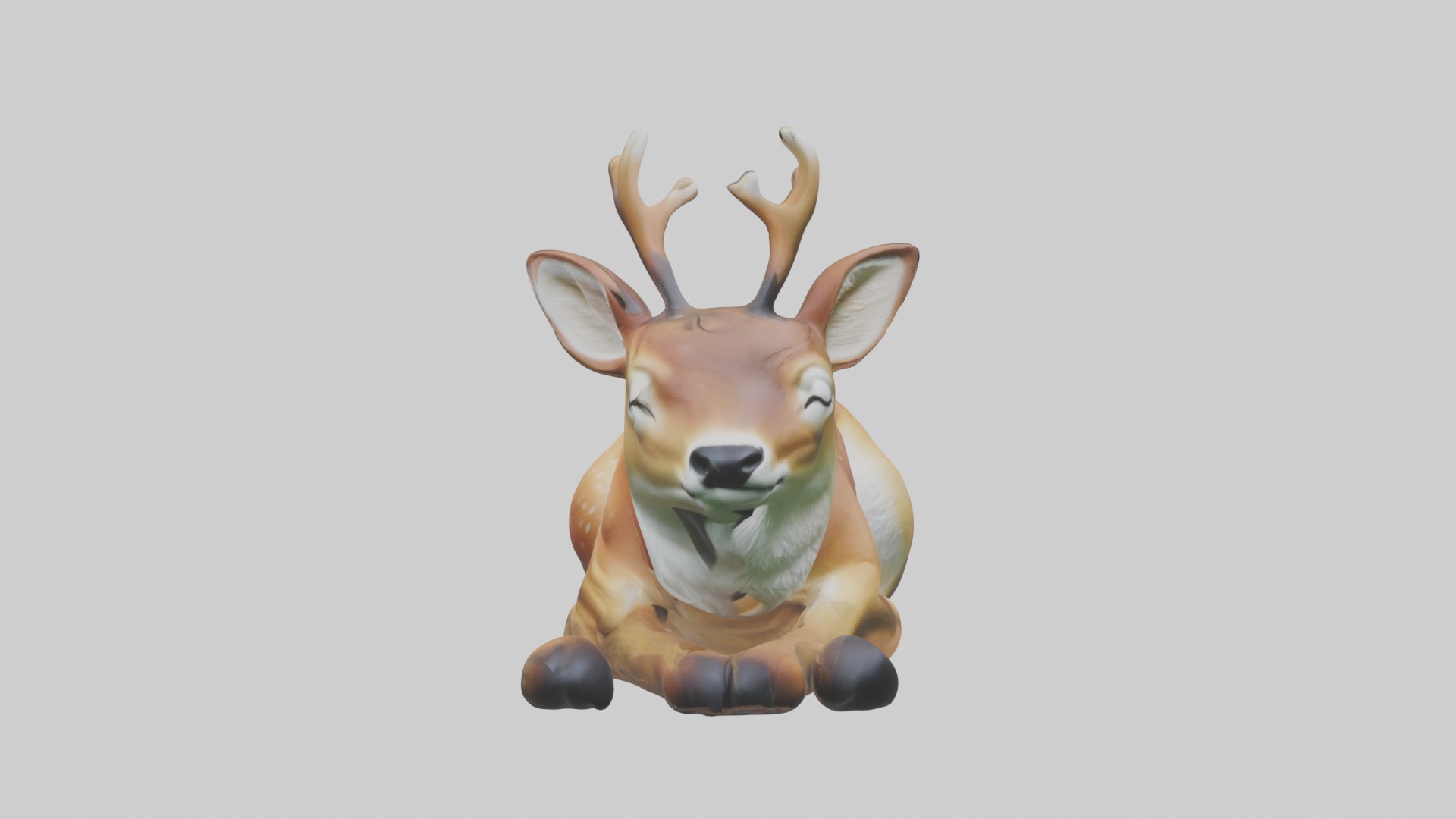 Sleeping Deer Model Low-poly 3D model_1