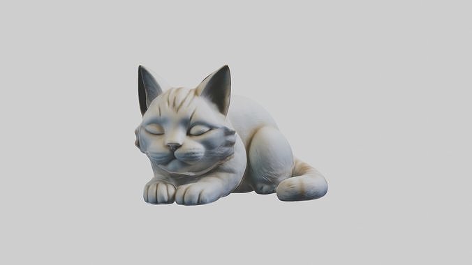 Sleeping Cat Model Low-poly 3D model