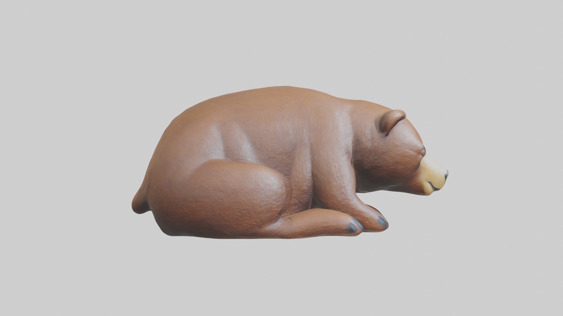 Sleeping Bear Model Low-poly 3D model_5